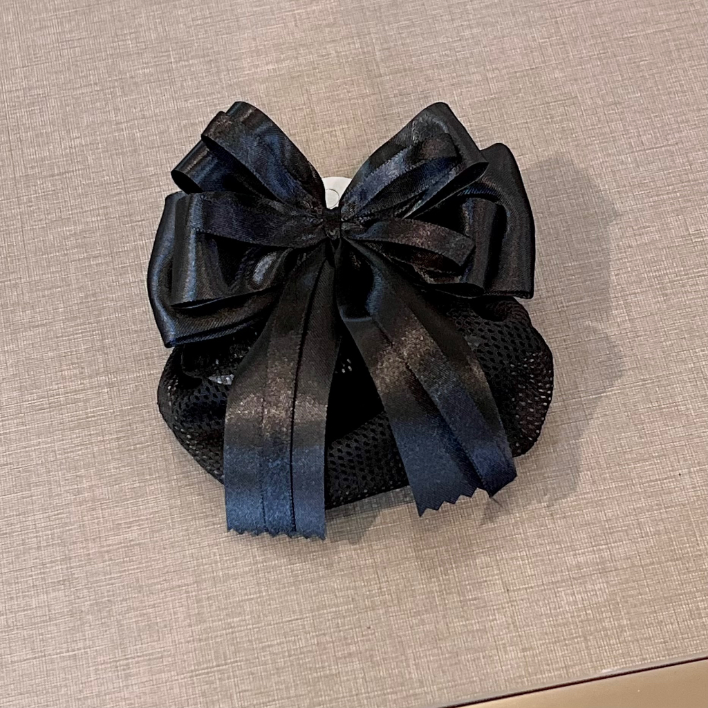 เน็ตติดผม โบว์รวบผม สีดำ ขนาดเล็ก ราคาถูก - รูปที่ 3