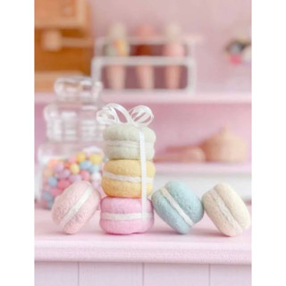 Juni Moon | Pastel Macarons - 6 pce ของเล่นขนมมาการอง