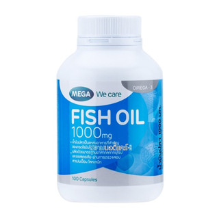 Mega FISH OIL 1000mg 100 CAP ผลิตภัณฑ์เสริมอาหารน้ำมันปลา 1000 มก.