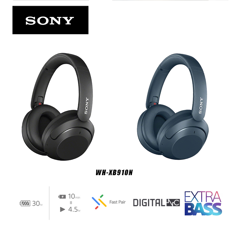 【6 เดือนรับประกัน】หูฟังบลูทูธ Sony WH-XB910N หูฟังไร้สาย Noise Cancelling Headphone หูฟังเกมมิ่ง หูฟังครอบหู