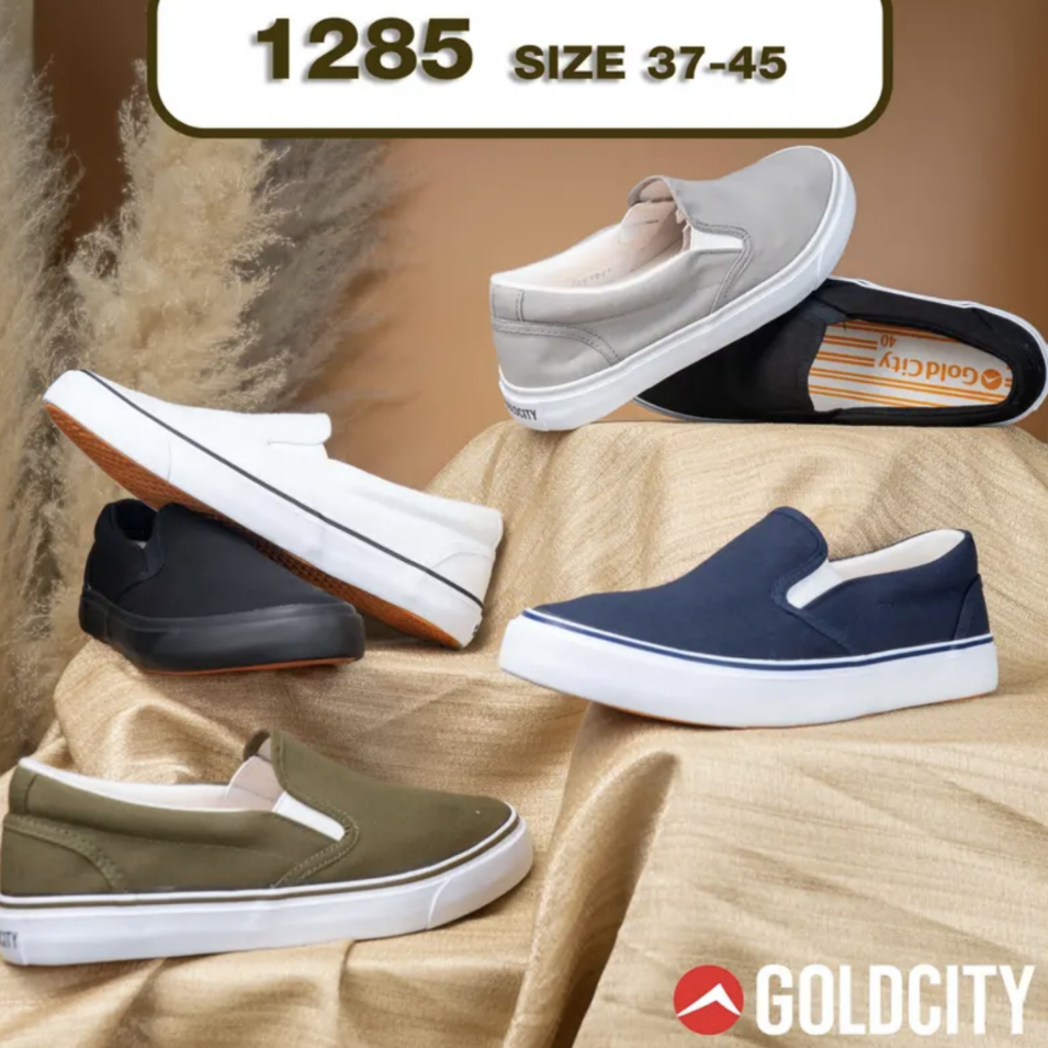 GoldCity-1285_Size_37-45 ผ้าใบแบบสวมสลิปออนขอบนวมนุ่ม มี ุ6 สี_พร้อมส่ง!!