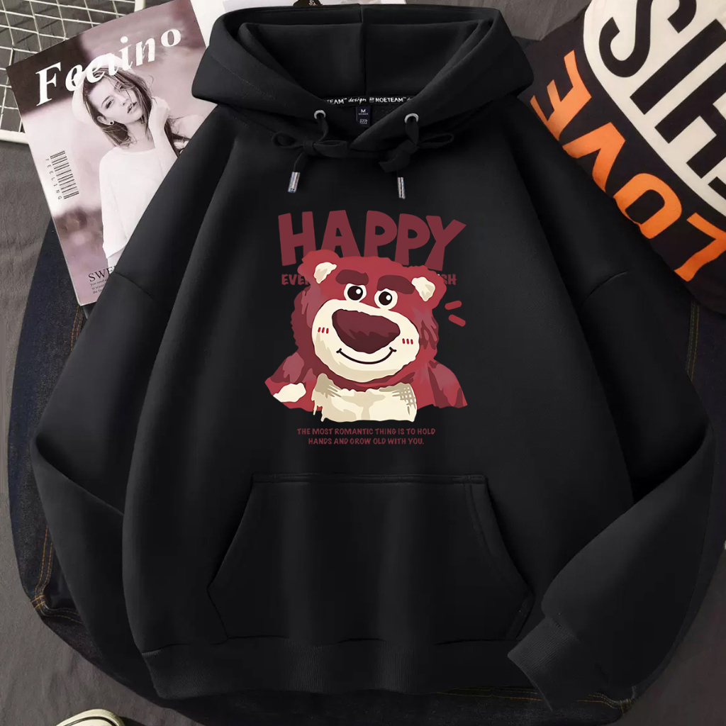 L461 เสื้อฮู้ดลายแฟชั่นสวยน่ารัก.เสื้อแขนยาว.มี7สีหลายไซส์(S-3XL)