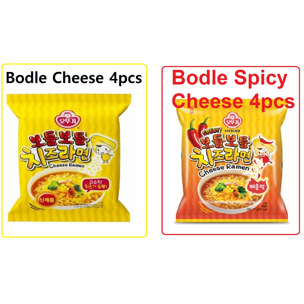 โอโตกิ ชีส ราเมียน 111 กรัม แพ็ค 4 บะหมี่เกาหลี / Ottogi Cheese Ramyon111g.*4pcs Bodle Cheese 4pcs or Bodle Spic