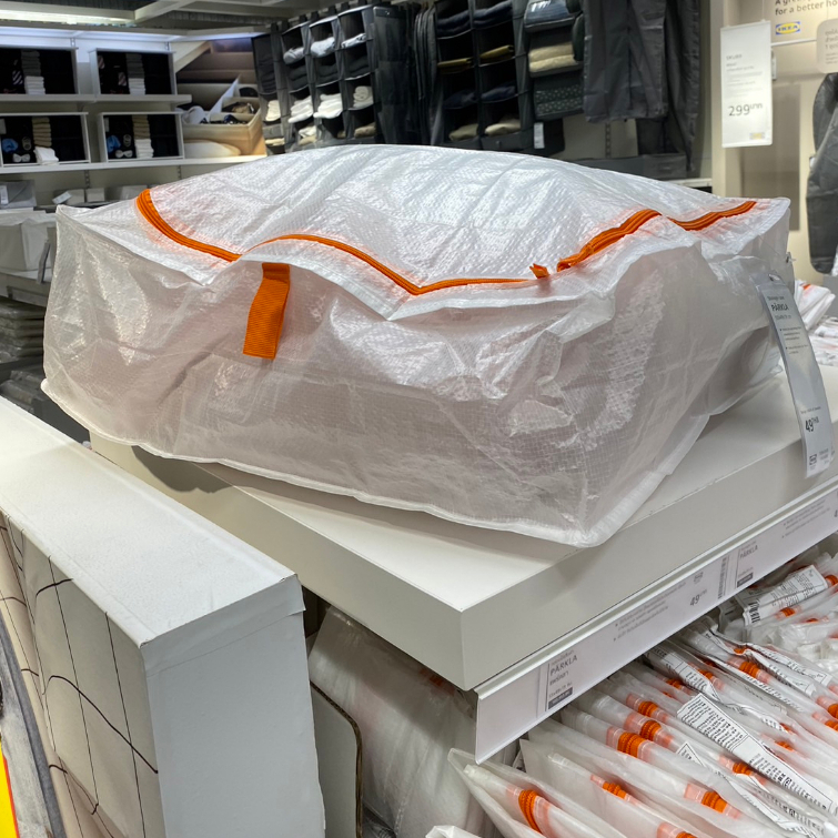 ถุงใส มีซิป  สีขาวขุ่น ขนาดใหญ่ DIMPA ดิมป้า