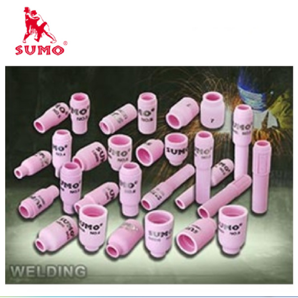 SUMO Ceramic Nozzle ถ้วยกระเบื้องชมพู ถ้วยเชื่อมอาร์กอน อะไหล่หัวเชื่อม มีหลายแบบ หลายเบอร์ สุดคุ้ม