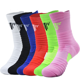 ถุงเท้าบาสเกตบอล THATA รุ่น BSP2 แบบสั้น กึ่งยาว รองรับทุกทรงเท้านักบาสเกตบอลไทย Basketball Socks ถุงเท้าบาส สีสันสดใส