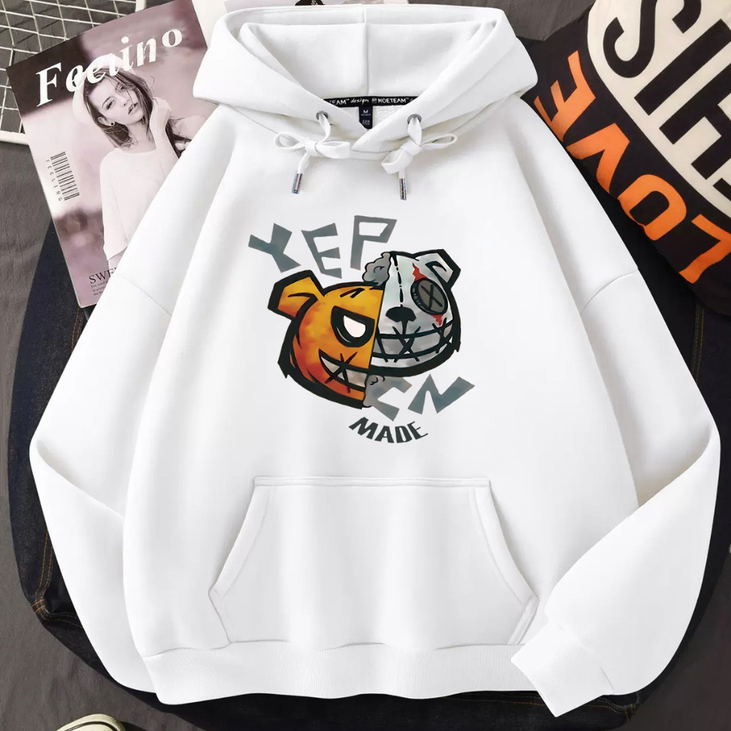 L470เสื้อฮู้ดลายแฟชั่นสวยน่ารัก.เสื้อแขนยาว.มี7สีหลายไซส์(S-3XL)