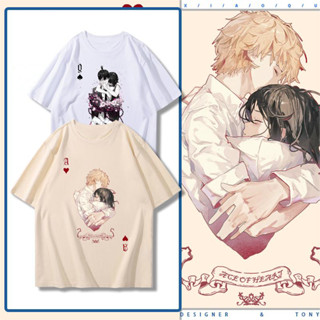 Chainsaw Man อะนิเมะไฟฟ้า โป๊กเกอร์แขนสั้น สำหรับผู้ชายและผู้หญิง เสื้อยืดลายออกแบบผ่านการอินสตาแกรม