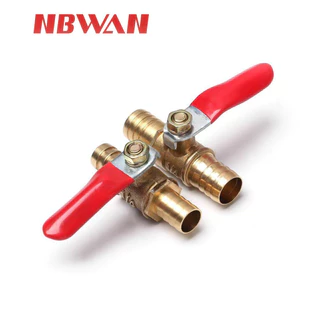 NBWAN วาล์วน้ำมัน ทองเหลือง หางปลาคู่ ขนาด 6 8 10 12 มม.