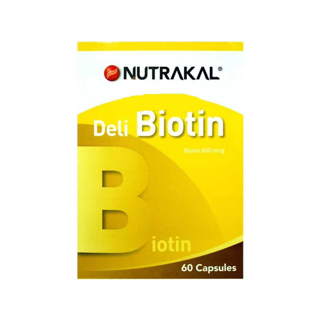 NUTRAKAL Deli Biotin 600 mcg เดลี่ไบโอติน บำรุงรากผม เล็บแข็งแรง