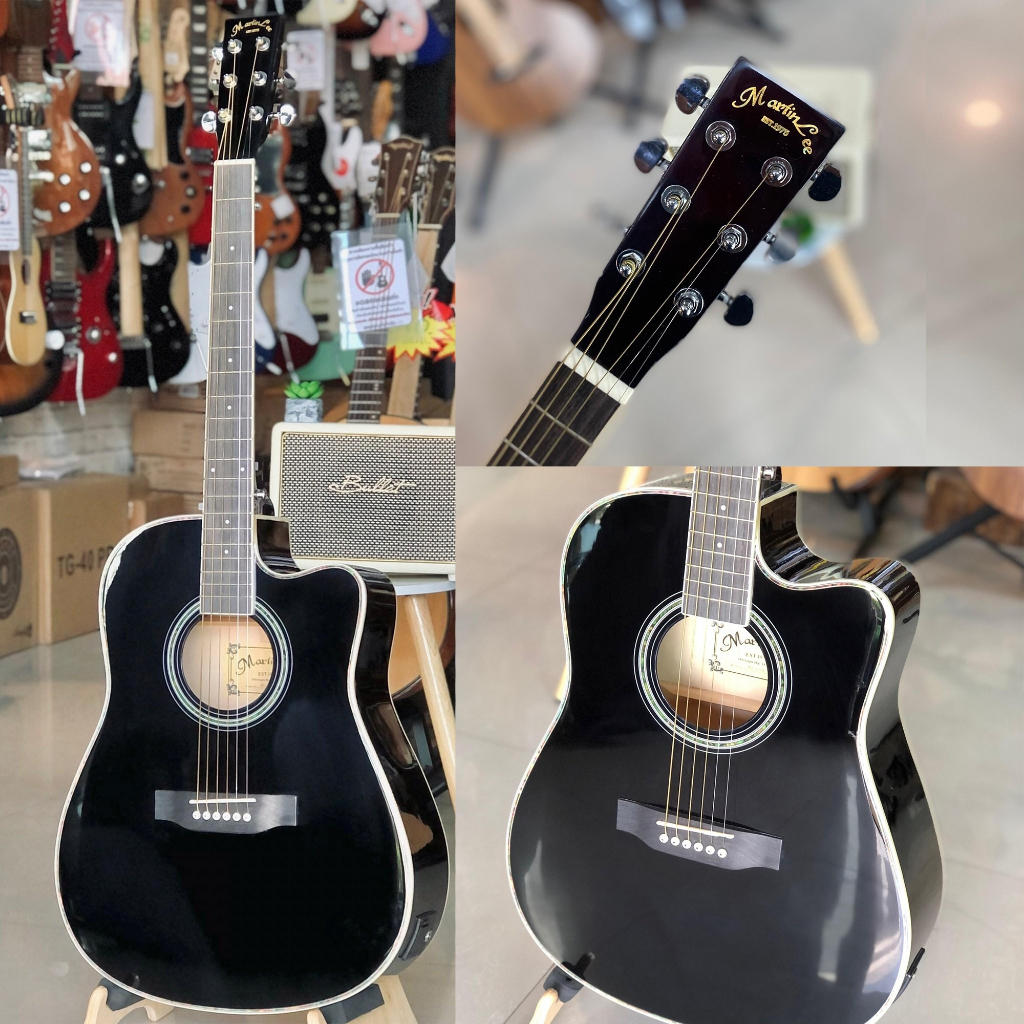 [โค้ดลด1000-📸] กีต้าร์โปร่งไฟฟ้า Martin lee MD-410C ขนาด 41 นิ้ว  / S-408C 40 นิ้ว แถมฟรี ปิ๊ก4อัน ค