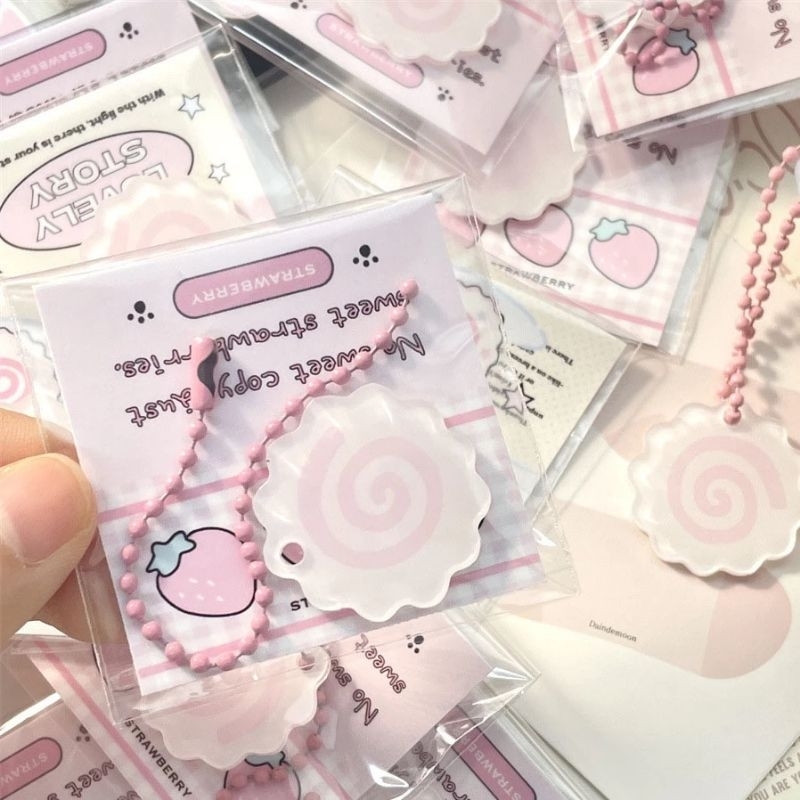 พร้อมส่ง!พวงกุญแจอะคริลิค จี้รูปปลา สีชมพู สไตล์เกาหลี น่ารักมาก