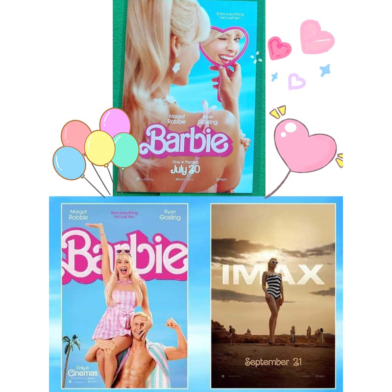 (ทักลด50%) พร้อมส่ง โปสเตอร์ Barbie the movie โปสเตอร์บาร์บี้ โปสเตอร์ Imax barbie