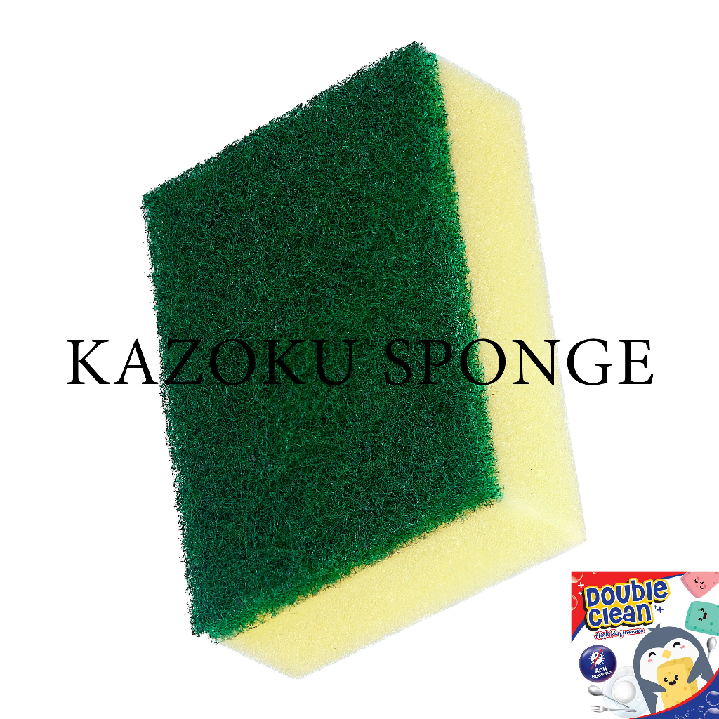 Double Clean ฟองน้ำล้างจาน 3 ชิ้น กับ 6 ชิ้น (เกรด premium)