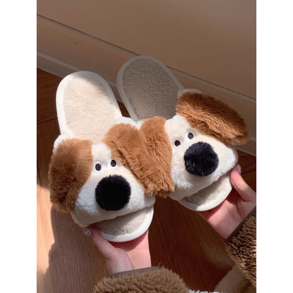 🐶 รองเท้า รองเท้าหมา Slipper สลิปเปอร์ขนนุ่ม doggy gommit กรอมิท 49018