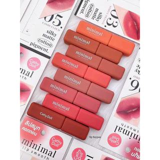 Cathy Doll ลิปสติก【มินิมอลลิปสมูท】เนื้อคอตตอน สีแมทท์ละมุน Cathy Doll Minimal Lip Smooth 2.7g