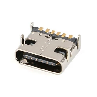 5,10 ชิ้น หัวชาร์จ USB Type-C 6 Pin USB 3.1 Type-C ตัวเมีย SMD หัวชาร์จลำโพงบูลทูธ