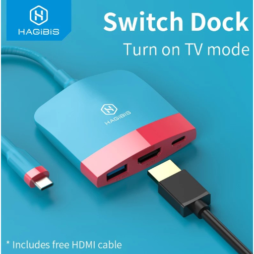 HAGIBIS Switch USB-C Docking Station - สำหรับ Nintendo Switch แบบพกพา