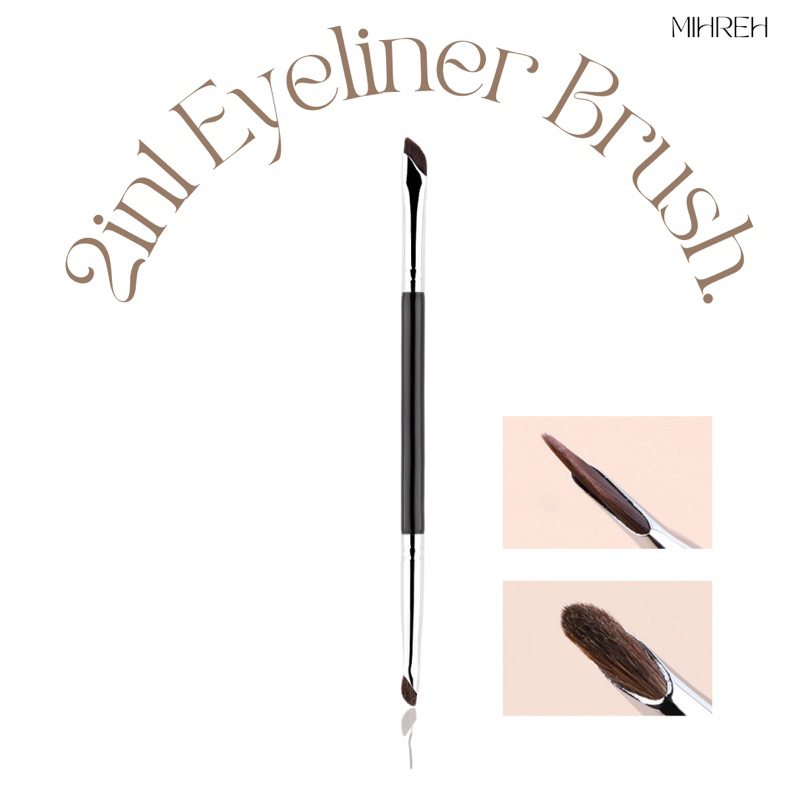 (2019)(พร้อมส่ง)  แปรงเขียนอายไลเนอร์หัวเฉียง 2 หัว เส้นคมสม่ำเสมอ
