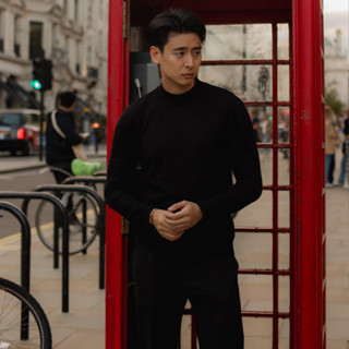 SAND sweater for men ไหมพรมคอปีน สำหรับผู้ชาย ผ้าดีมาก ใส่สบ…