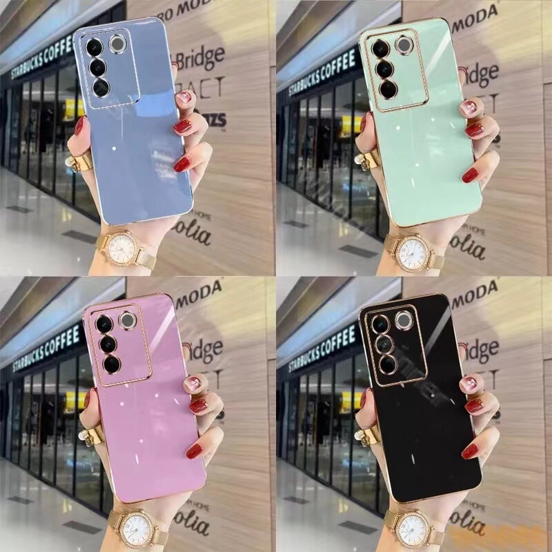 เคสTPUสีพาสเทลสำหรับรุ่น Vivo V29E/V29(5G)/V27 5G/V27 Pro+ขาตั้งตัวการ์ตูน สินค้าพร้อมส่งในไทย เคสTPUสีพาสเทล