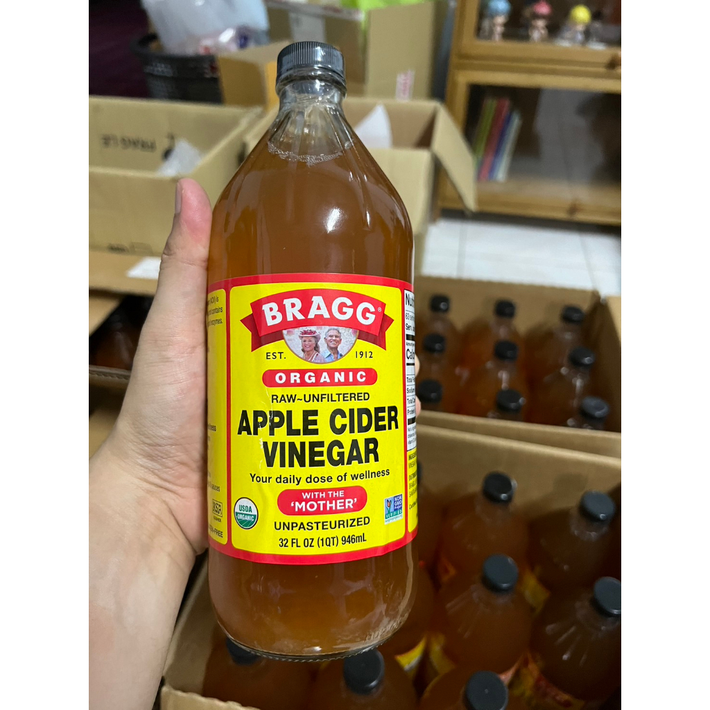 Apple cider vinegar ACV Bragg + เกลือชมพู