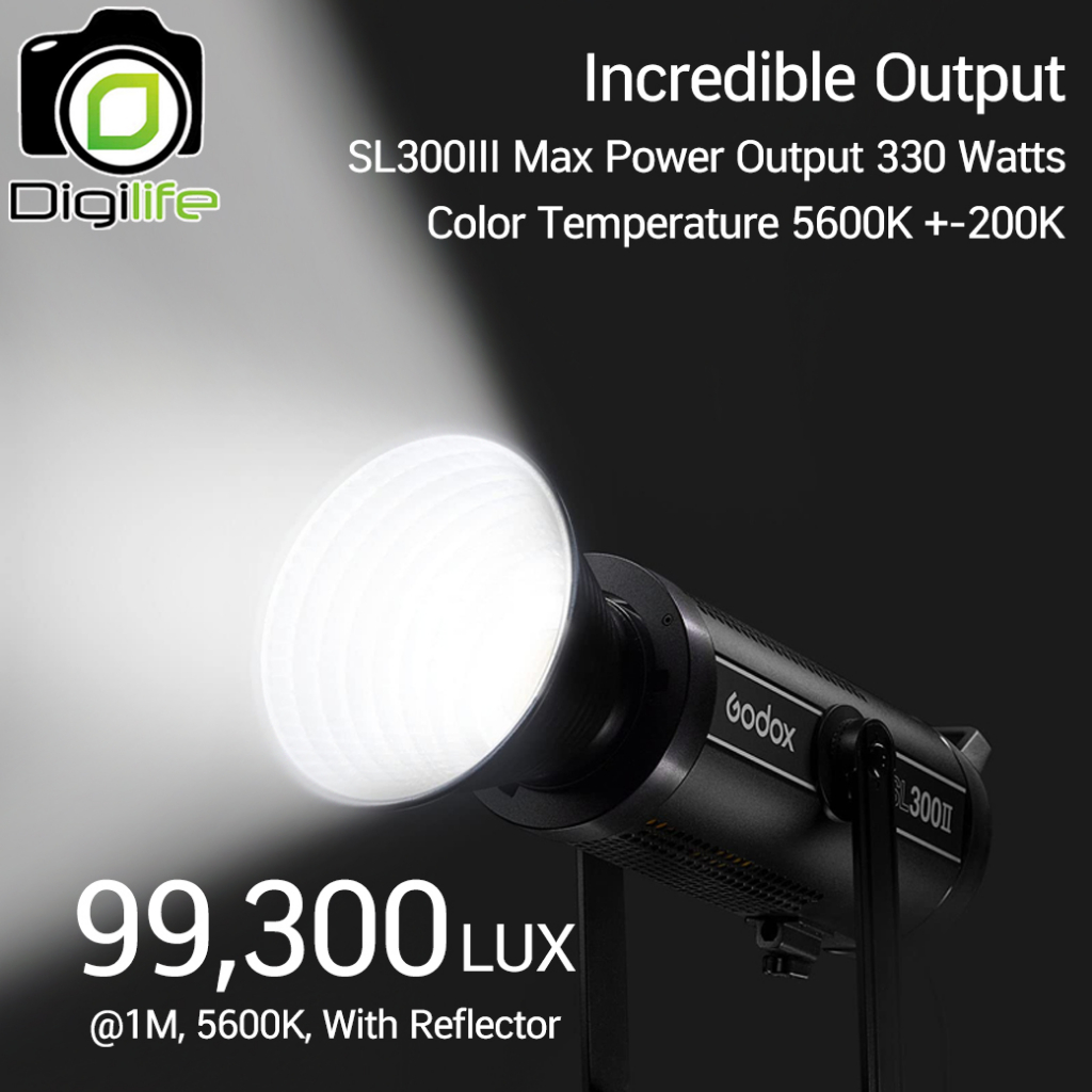 Godox LED SL300II / SL300III 330W (แสงขาวอย่างเดียว) 5600K - Bowen Mount - รับประกันศูนย์ Godox Thailand 3ปี / Digilife