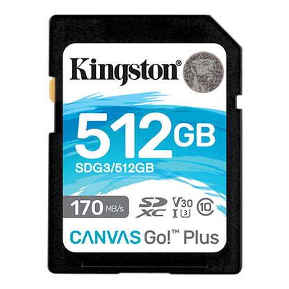 512 GB SD CARD KINGSTON CANVAS GO PLUS [SDG3/512GB]