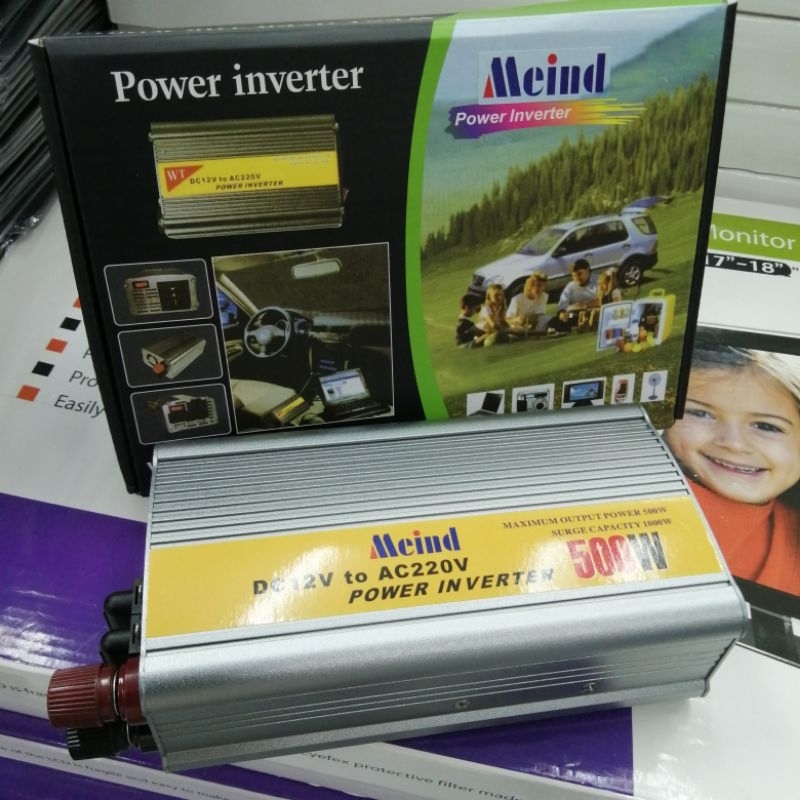 Inveter 500W เครื่องแปลงไฟ DC 12V To AC 220V อินเวอร์เตอร์ แปลงไฟรถยนต์เป็นไฟบ้าน