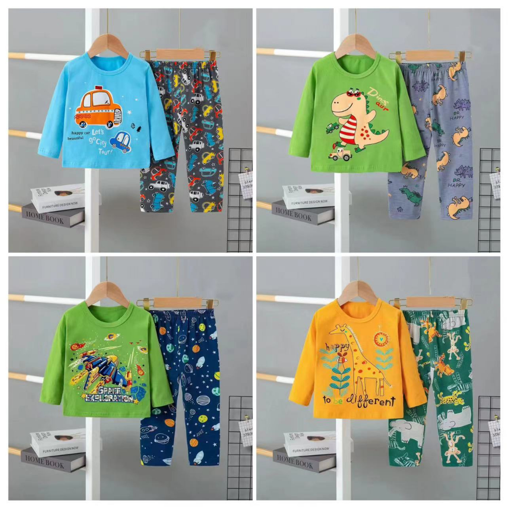 ชุดเด็ก1-6ขวบ เสื้อผ้าเด็ก ผ้านิ่ม เด้ง แขนยาวขายาว