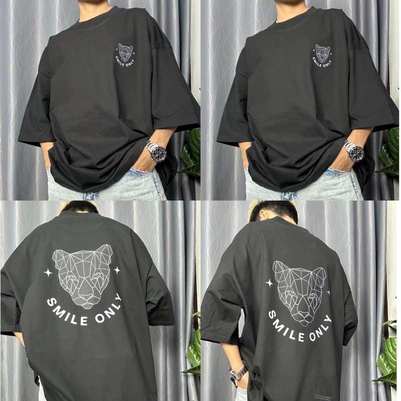 เสื้อยืด oversize cotton100 ลายหมี