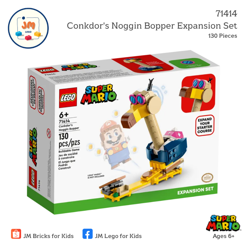 LEGO Super Mario 71414 Conkdor's Noggin Bopper Expansion Set (130 Pieces) สำหรับเด็กอายุ 6 ปีขึ้นไป