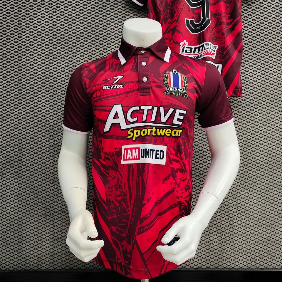 เสื้อกีฬาพิมพ์ลาย คอโปโล คอปก รหัส CK-004