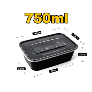 (ยกลัง)(300ชิ้น)กล่องใส่อาหารพลาสติก/500/650/750/1000ml/กล่องอาหาร รุ่น F