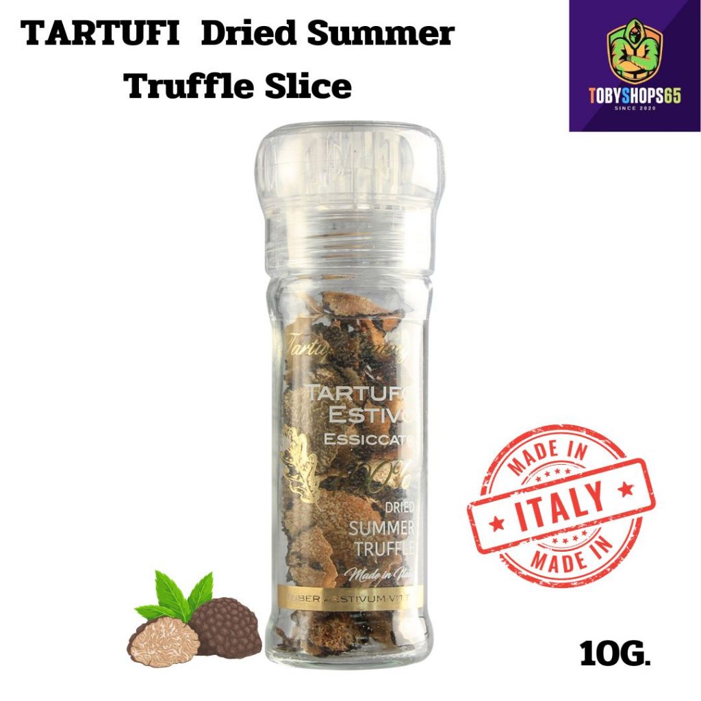 Tartufi Jimmy Truffle slice with grinder เห็ดทรัฟเฟิล อบแห้ง พร้อมฝาบด 10g.
