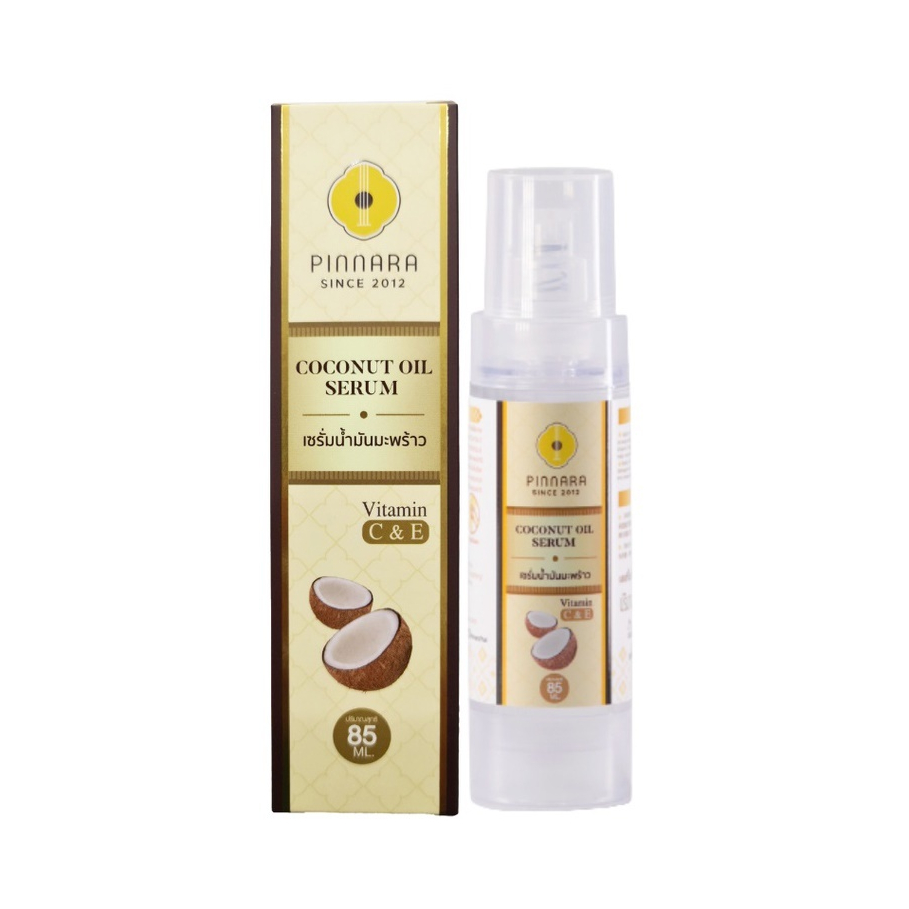 *พิณนารา เซรั่มน้ำมันมะพร้าว PINNARA Coconut Oil Serum ขนาด 85 ml.