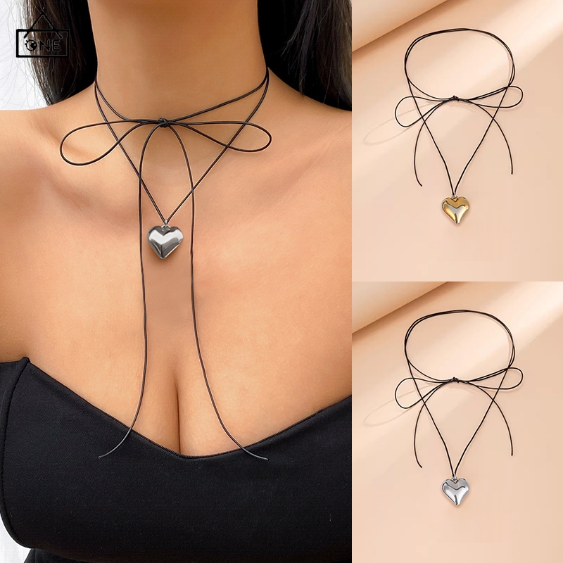 COD❤️พร้อมส่ง-สร้อยคอโซ่โกลเด้นใหญ่จี้รูปหัวใจเกาหลีแฟชั่นเรียบง่ายละเอียดอ่อนสามารถปรับได้เครื่องประดับ-a.one