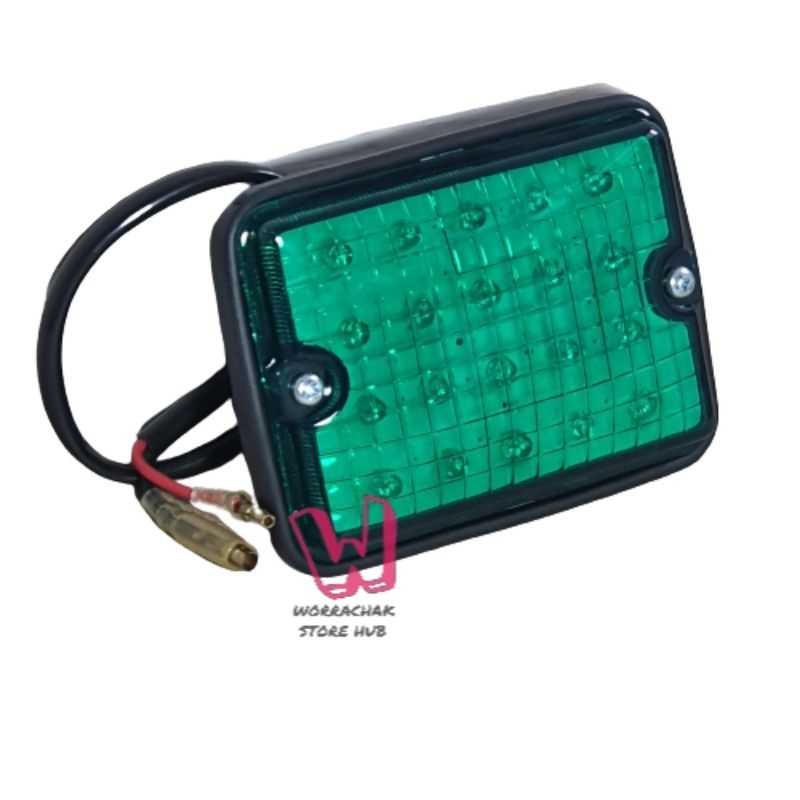 ไฟหัวเก๋ง ไฟหลังคา Nissan UD ดวงเดี่ยว LED 24V สีเขียว มีเบ้า , ไฟหลังคารถบรรทุก CW430 , UD454 , Hin