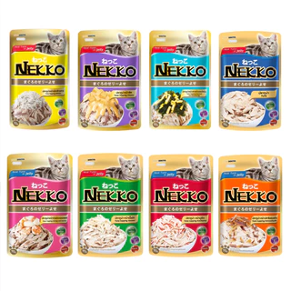 [24 ฟรี 2] Nekko เน็กโกะ อาหารเปียกแมว เกรวี่,เยลลี่ ขนาด 70 กรัม