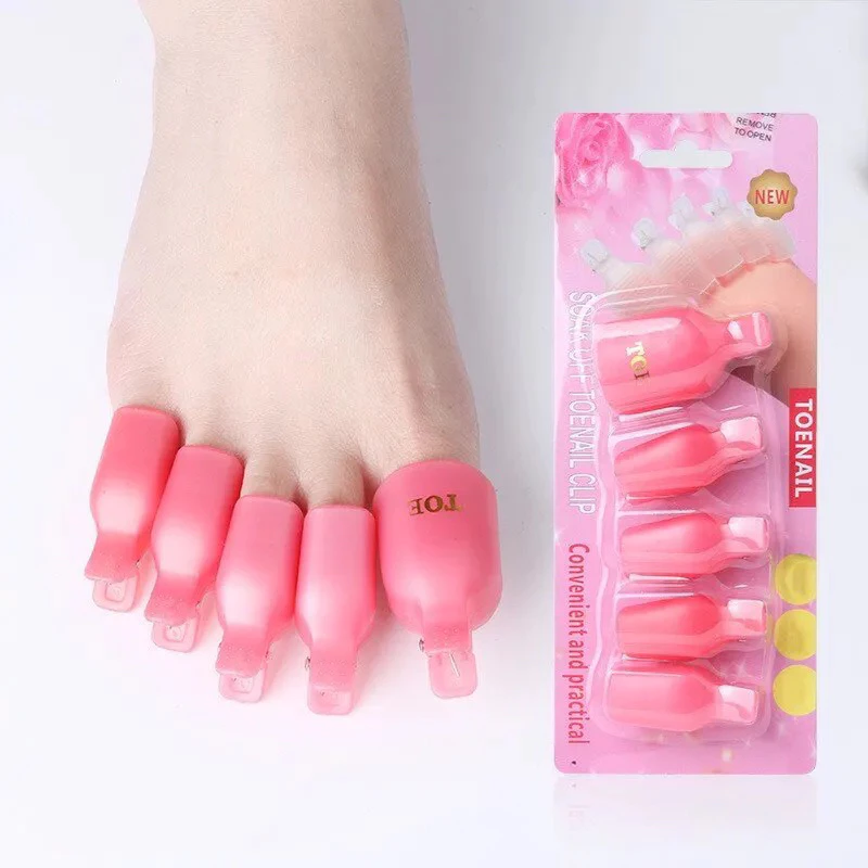 ตัวหนีบนิ้วเท้า TOE Nail Art UV GEL เจล Remover Wrap TOOL SSwell