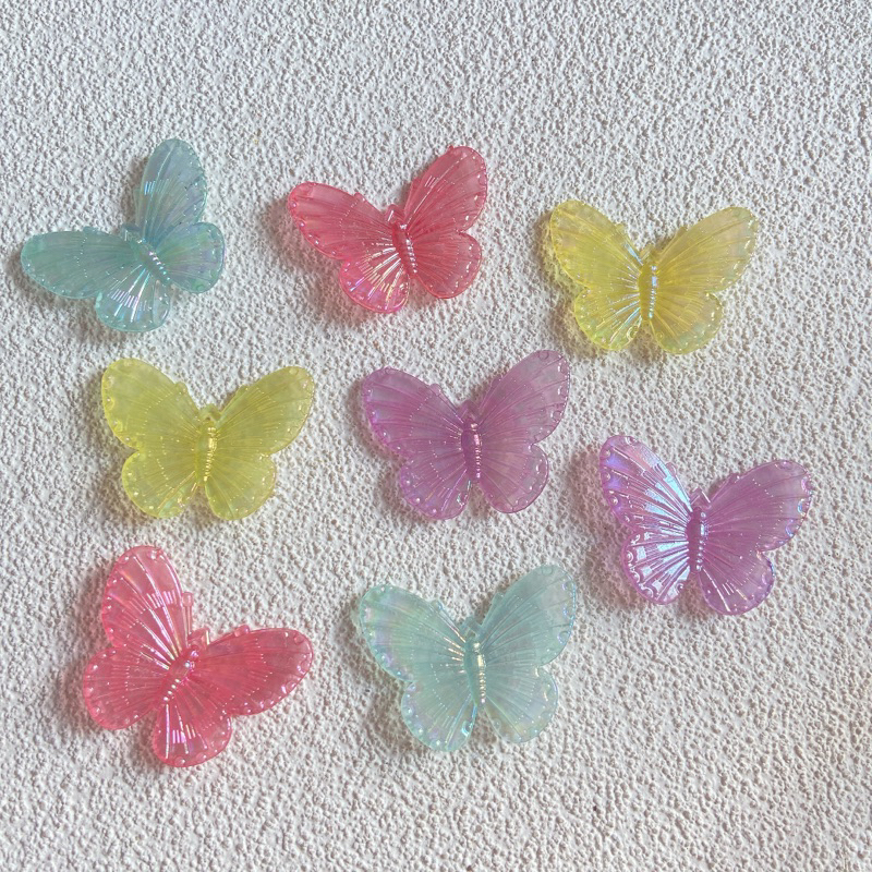 ผีเสื้อตัวใหญ่สีหวาน B002 จี้ลูกปัดตกแต่งเครื่องประดับdiy