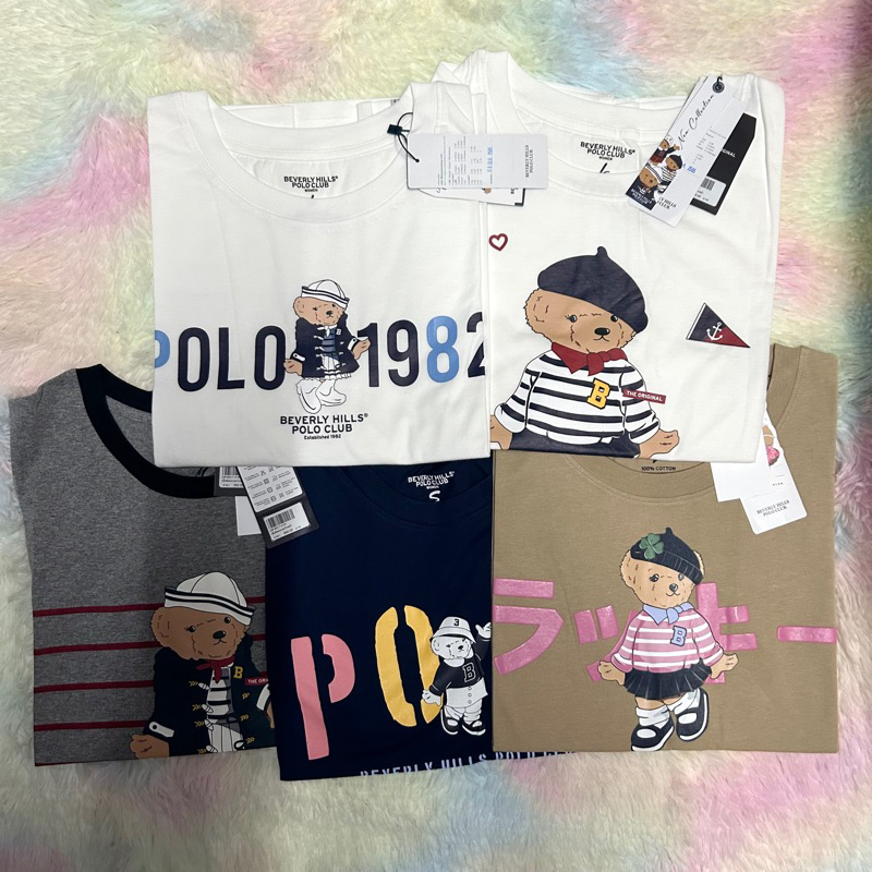 💥ของแท้ 100% ค่า💥Polo club beverly hills เสื้อยืดคอกลมผู้หญิง ไหล่ล้ำไซด์ S // M // L