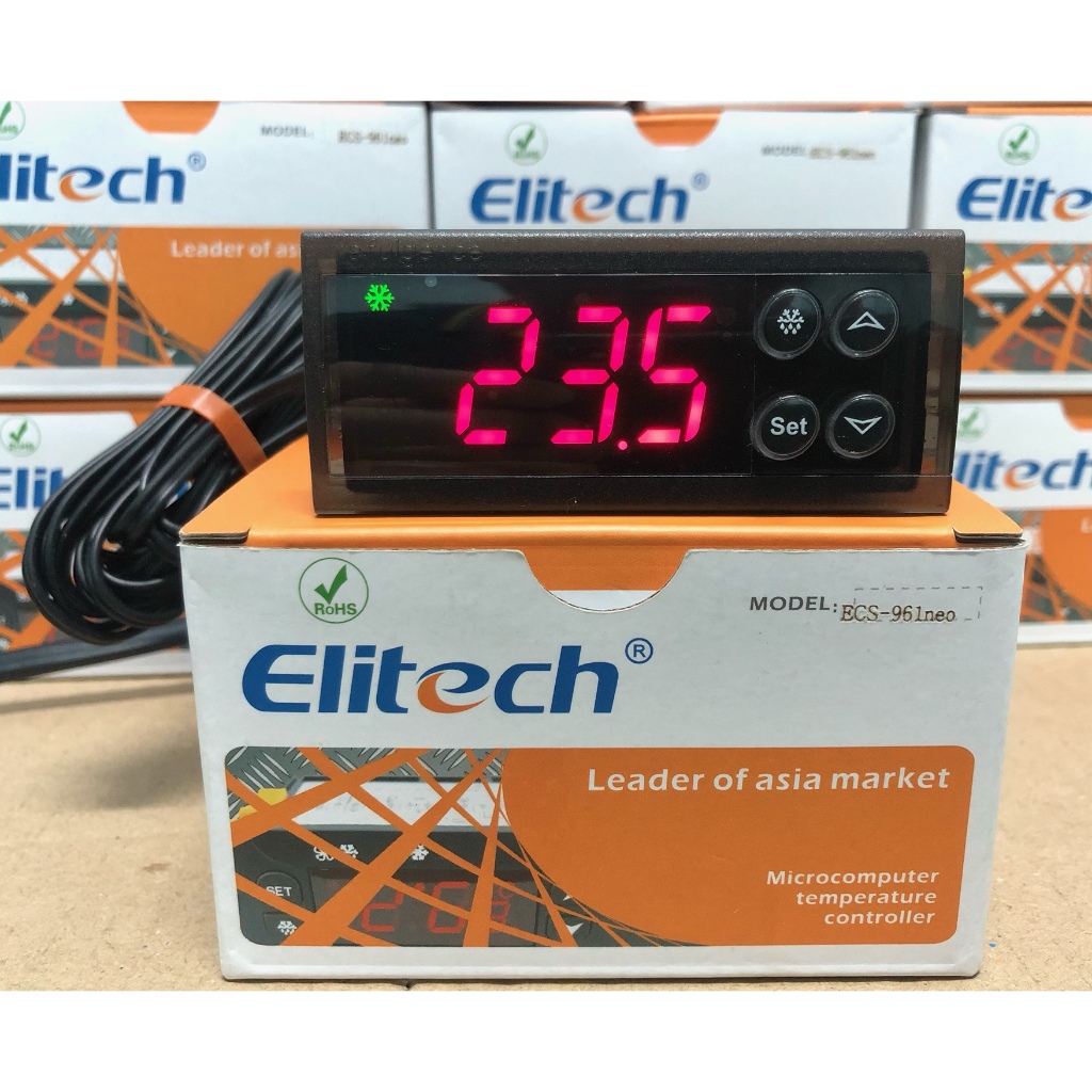 Elitech ECS-961 neo ชุดควบคุมอุณหภูมิ ตู้แช่ ตู้เค้ก แอร์ชิลเลอร์ ตู้อุ่นอาหาร ใช้งานง่าย คู่มือไทย พร้อมคลิปวิธีใช้
