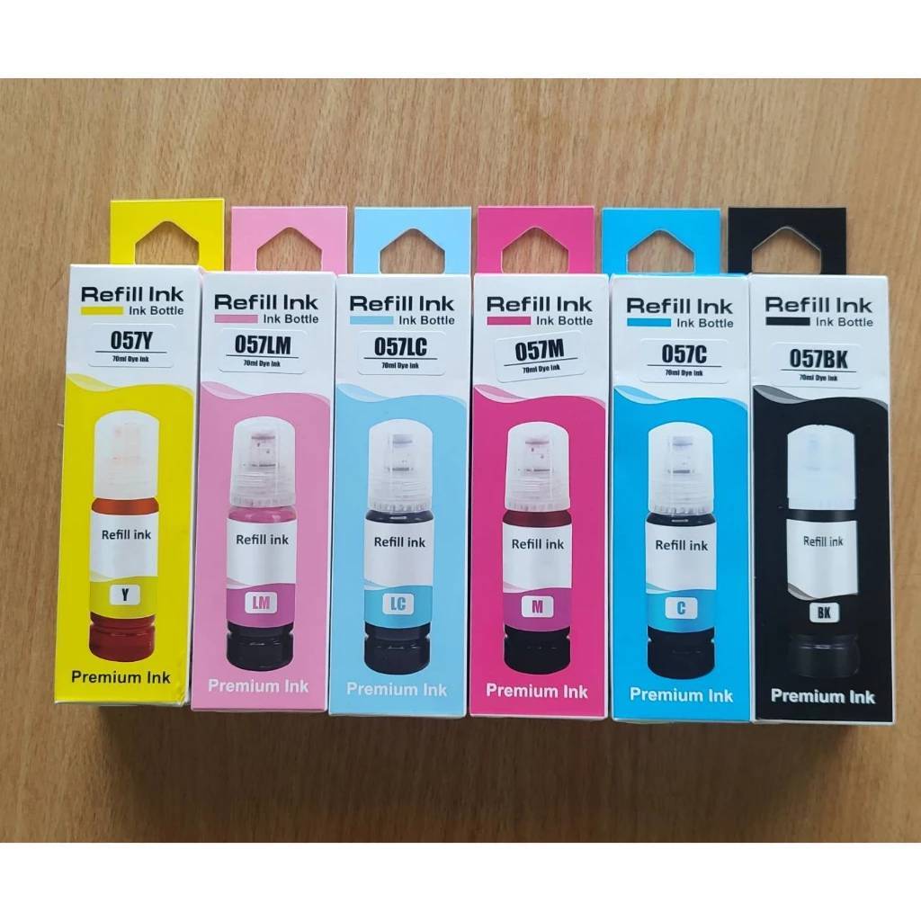 หมึกเติม EPSON พรีเมี่ยม 057 (6สี) สำหรับ พริ้นท์เตอร์ EPSON L8050/L18050 ***