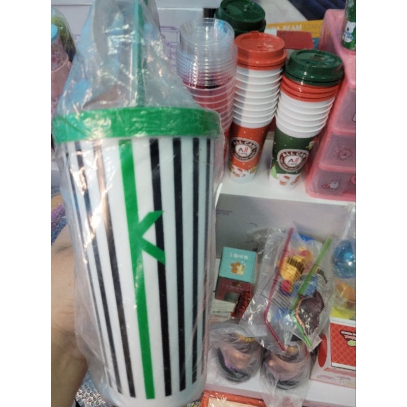 แก้ว+พร้อมฝา+พร้อมหลอด Kbank ของหายากพรีเมี่ยมแท้ 100%