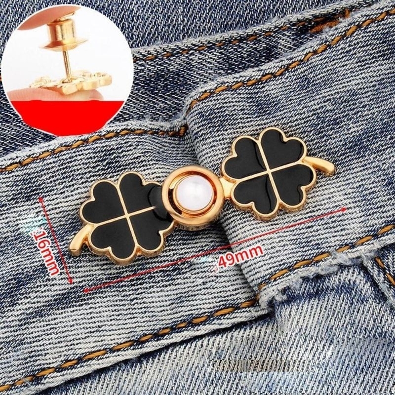 HOK06 ตะขอร่นกางเกงรูปใบโคลเวอร์พร้อมส่งในไทย เก็บโค้ดส่งฟรี - รูปที่ 5