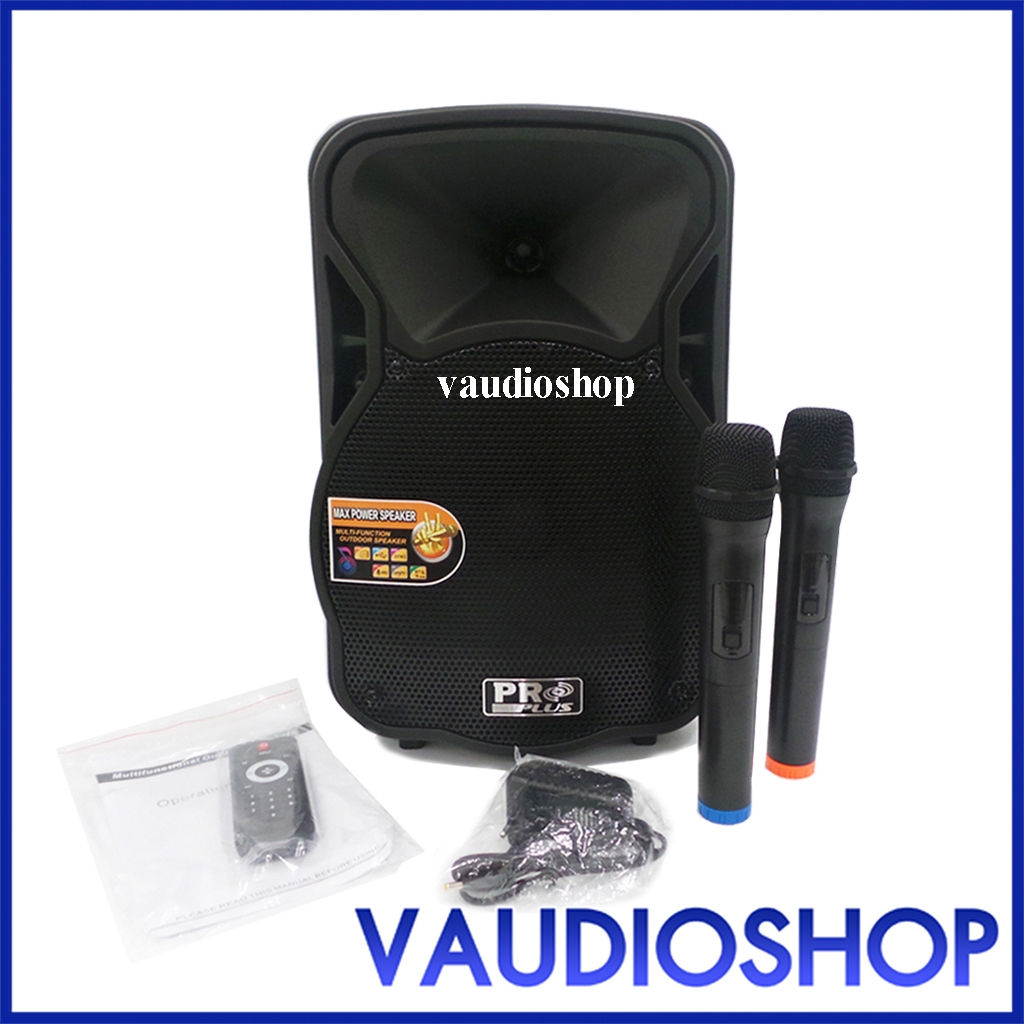 PROPLUS XA10 ตู้ลำโพงมีแอมป์ในตัว 10 นิ้ว PRO PLUS XA-10 (Bluetooth/USB/ไมค์ลอย 2 ตัว) โปรพลัส proplus xa10 Bluetooth มี