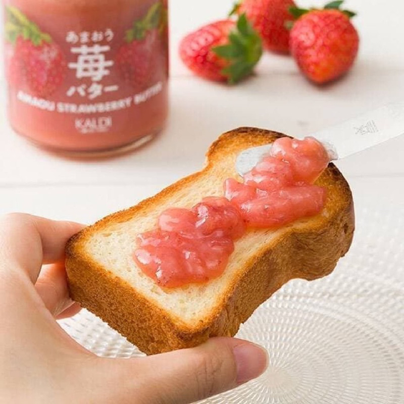 ‼️นำเข้าจากญี่ปุ่น‼️KALDI เนยสตรอว์เบอร์รีทำจากสตรอว์เบอร์รีฟุกุโอกะ และ เนยอย่างดี