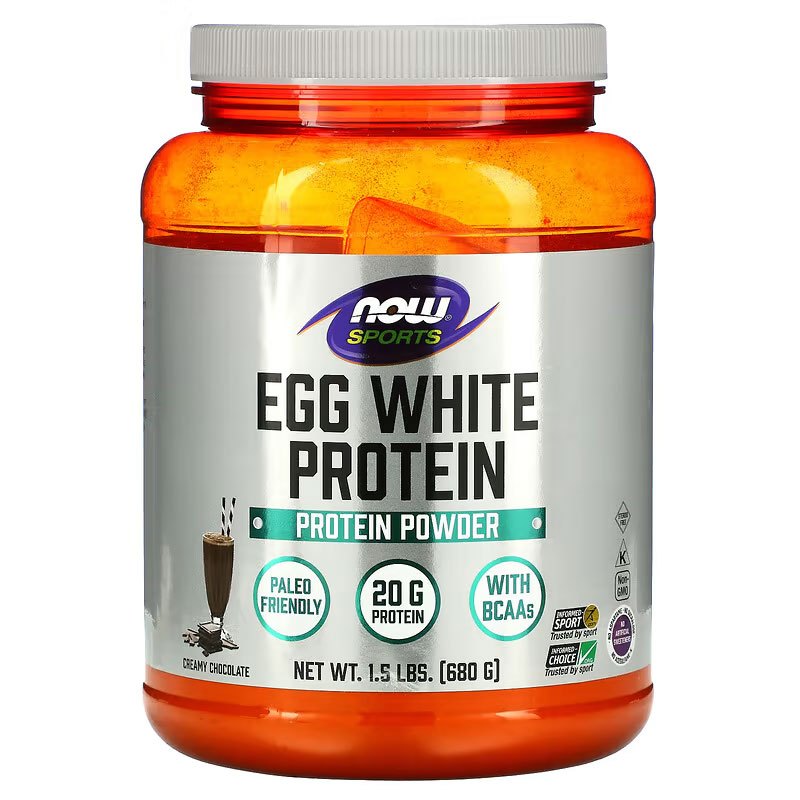 NOW Foods Sports, Egg White Protein Creamy Chocolate 1.5 lbs (680 g)