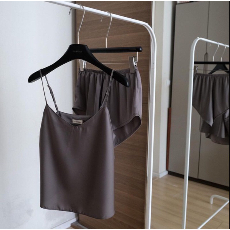 เซตชุดนอนเสื้อ + กางเกง (ผ้าซาติน)